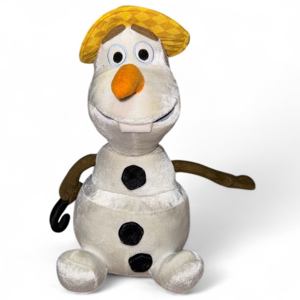 Disney Frozen Olaf Plush Toy - White and Orange (makes noise)